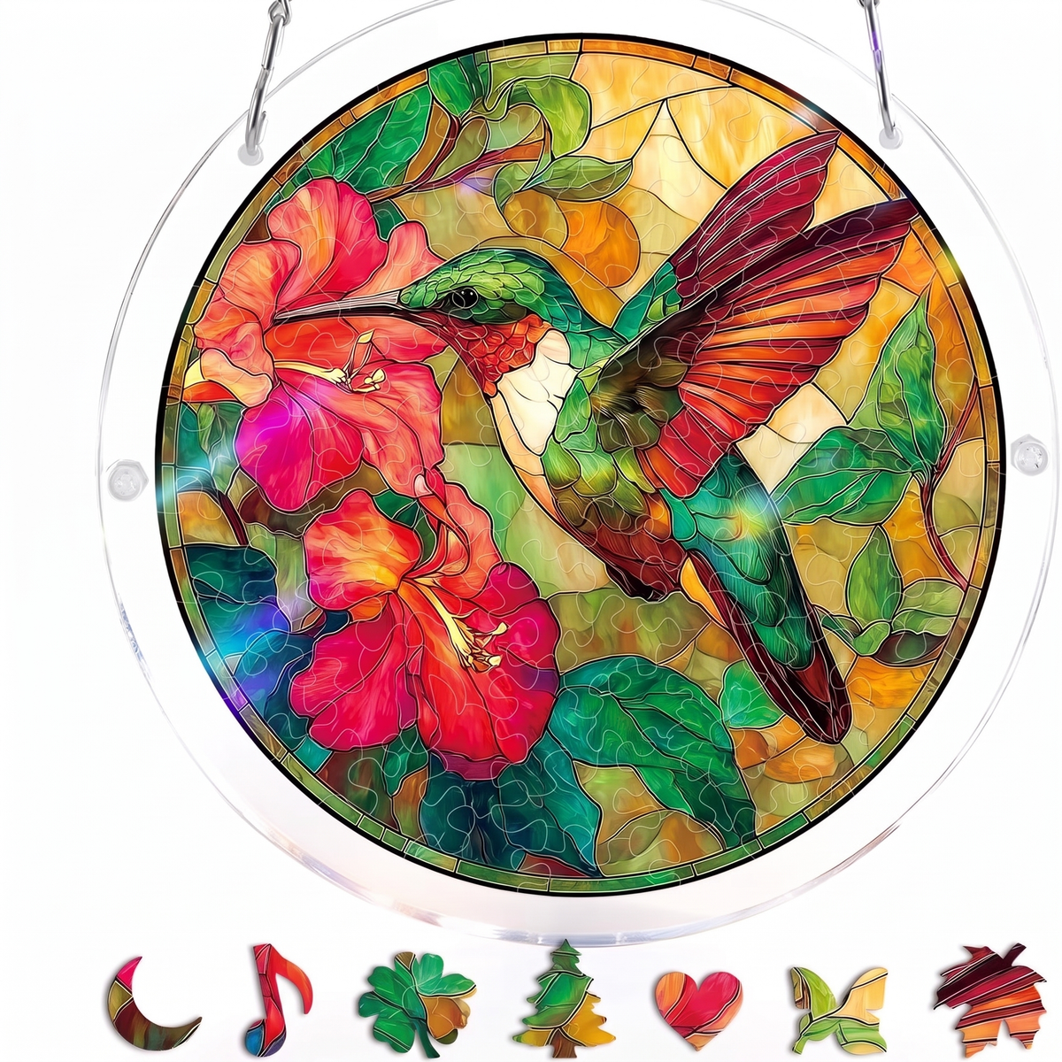 Buntglas-Fensterbild-Puzzle für Fenster