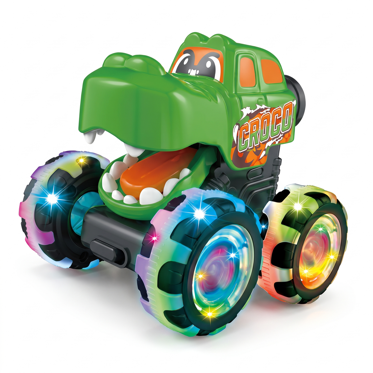 Press & Go Tier-Monster-Truck mit LED-Rädern