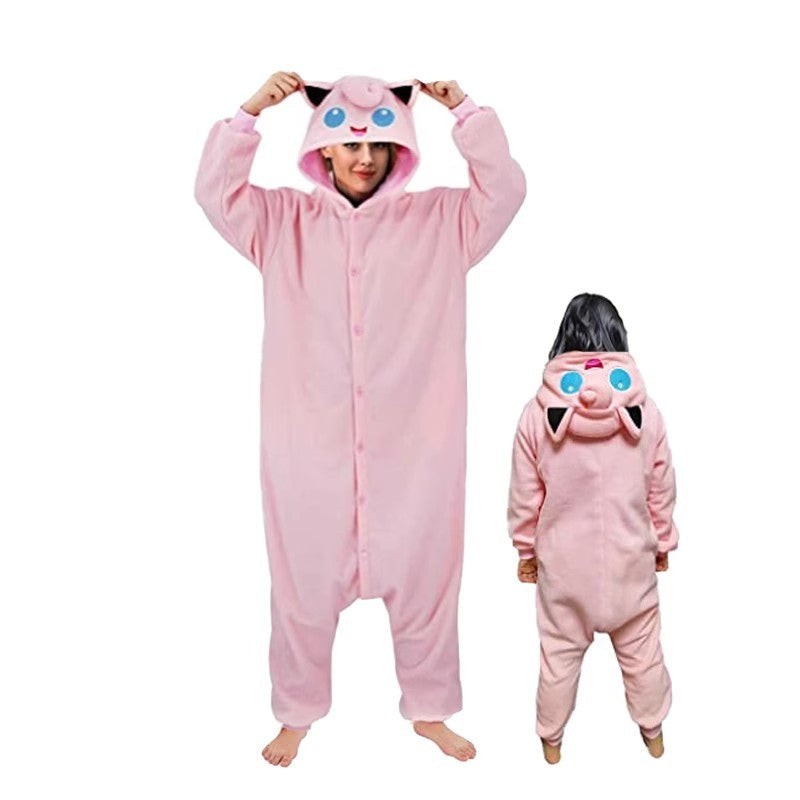 Kapuzen-Charakter-Onesie-Pyjamas für Erwachsene und Kinder
