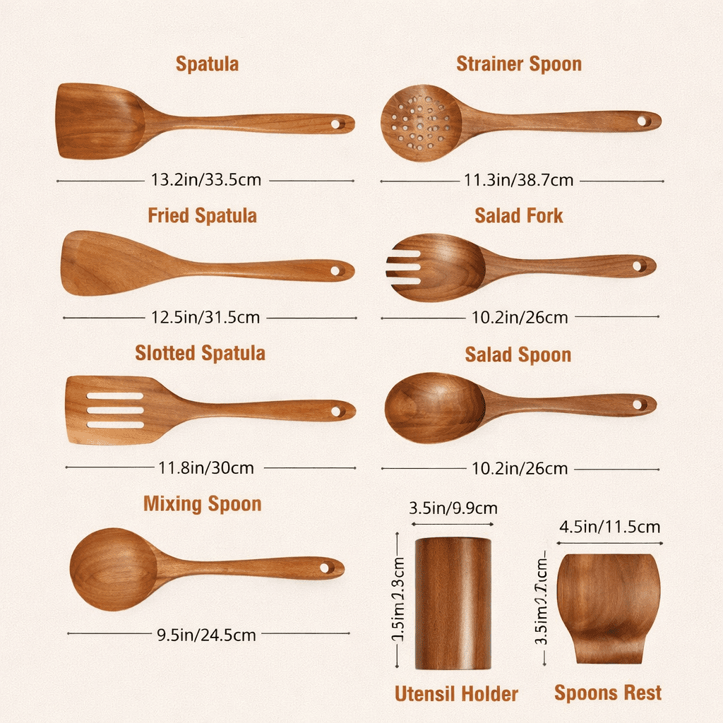 Traditionelles japanisches Holzbesteck-Set
