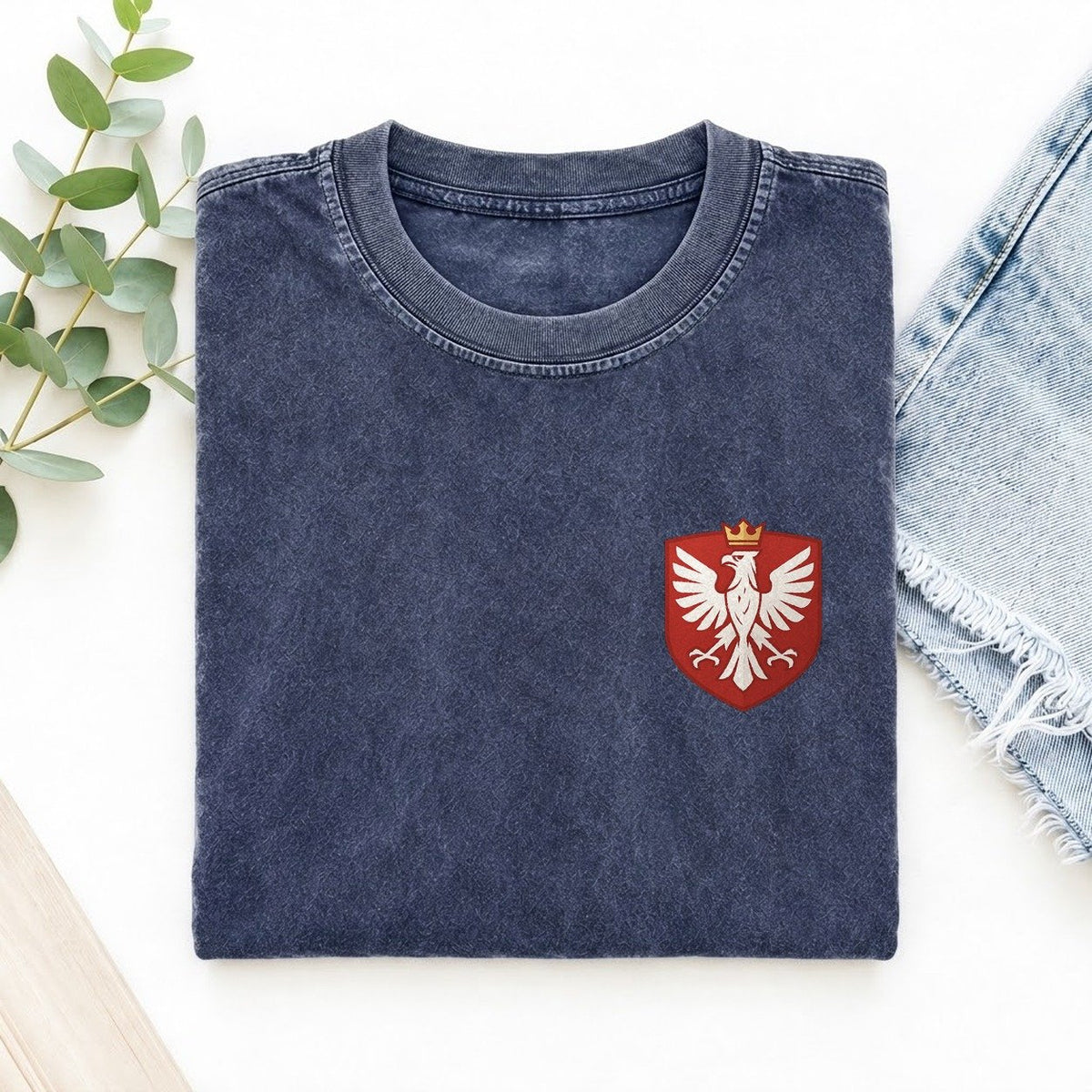 Polen Weißer Adler Left Chest Vintage T-Shirt