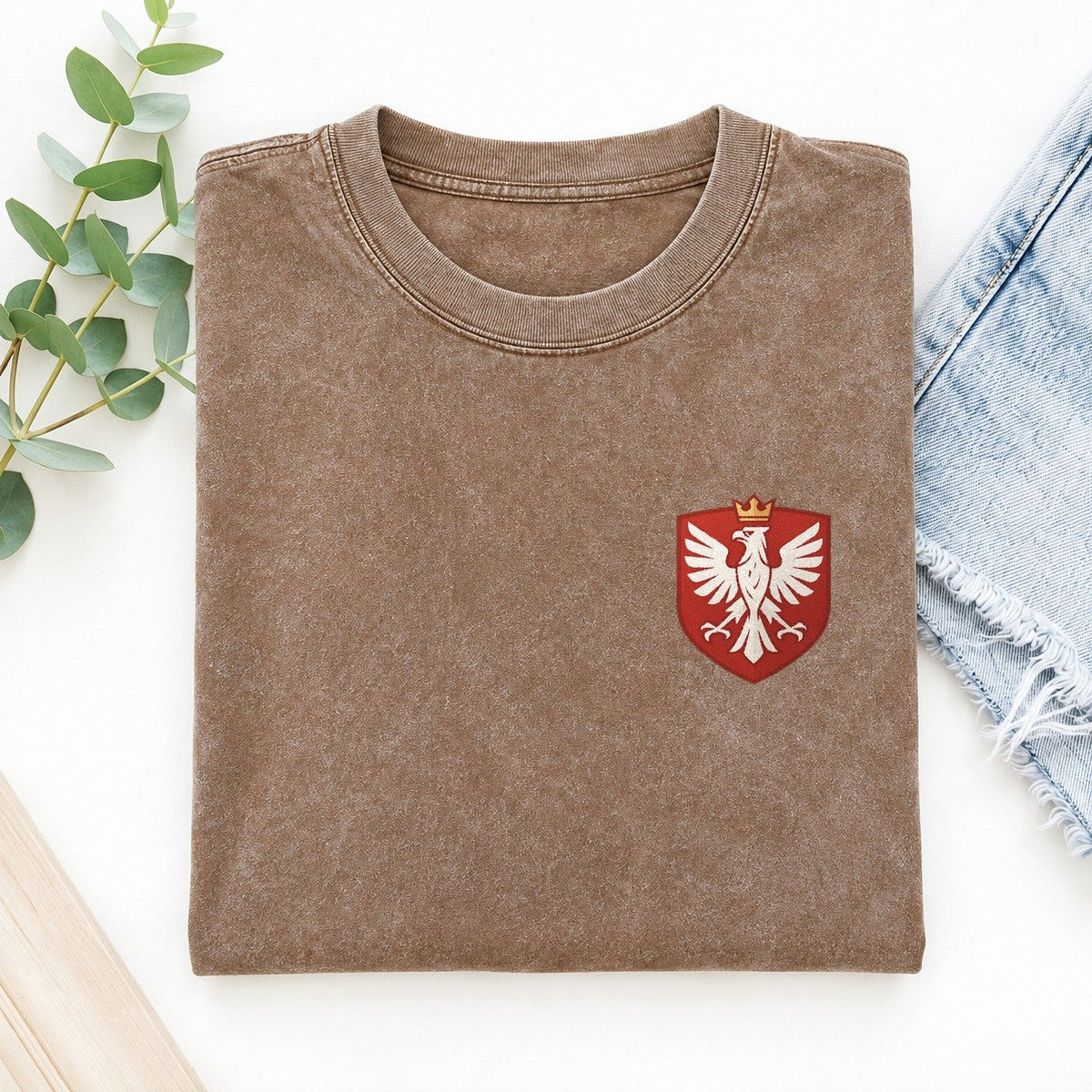 Polen Weißer Adler Left Chest Vintage T-Shirt