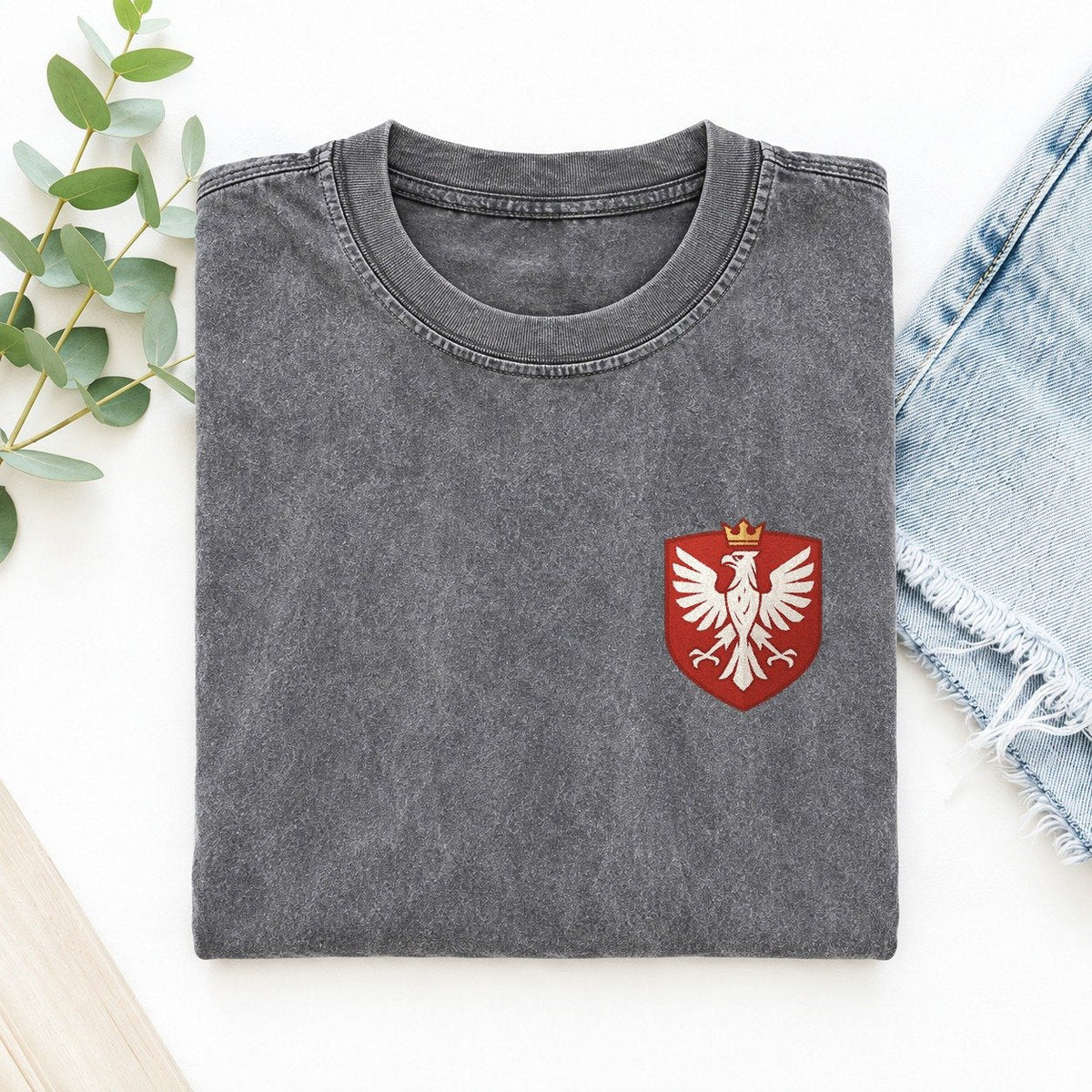 Polen Weißer Adler Left Chest Vintage T-Shirt
