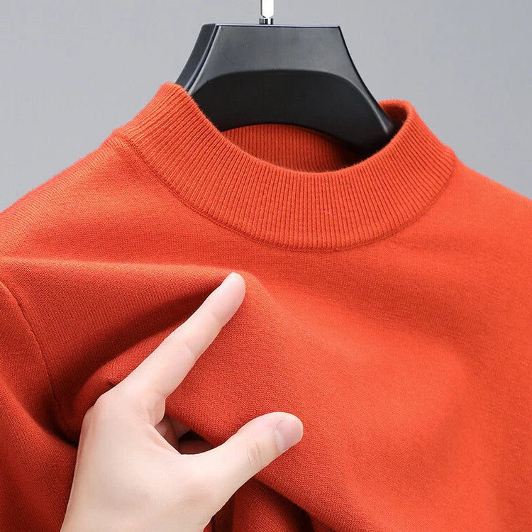 Hochwertiger Herren-Kaschmirpullover mit elegantem Saum