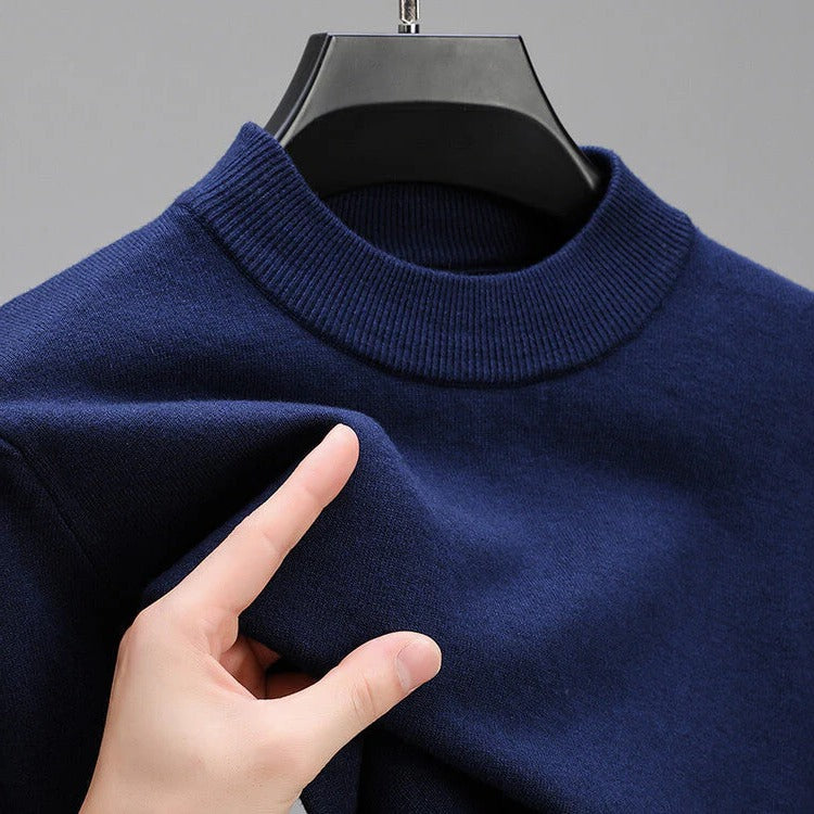 Hochwertiger Herren-Kaschmirpullover mit elegantem Saum