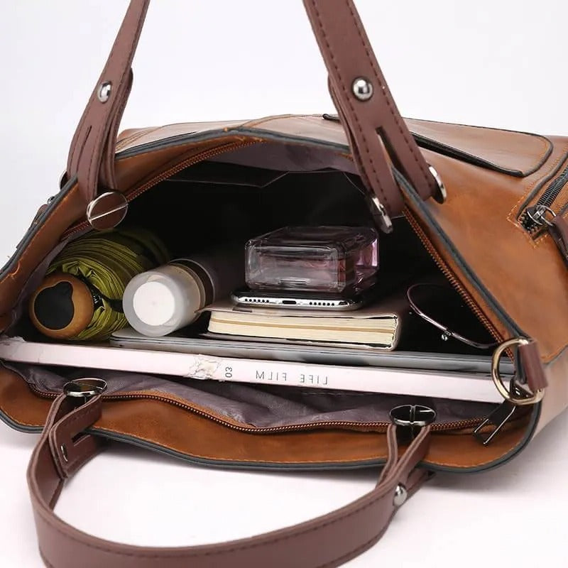 Elegante Lederhandtasche