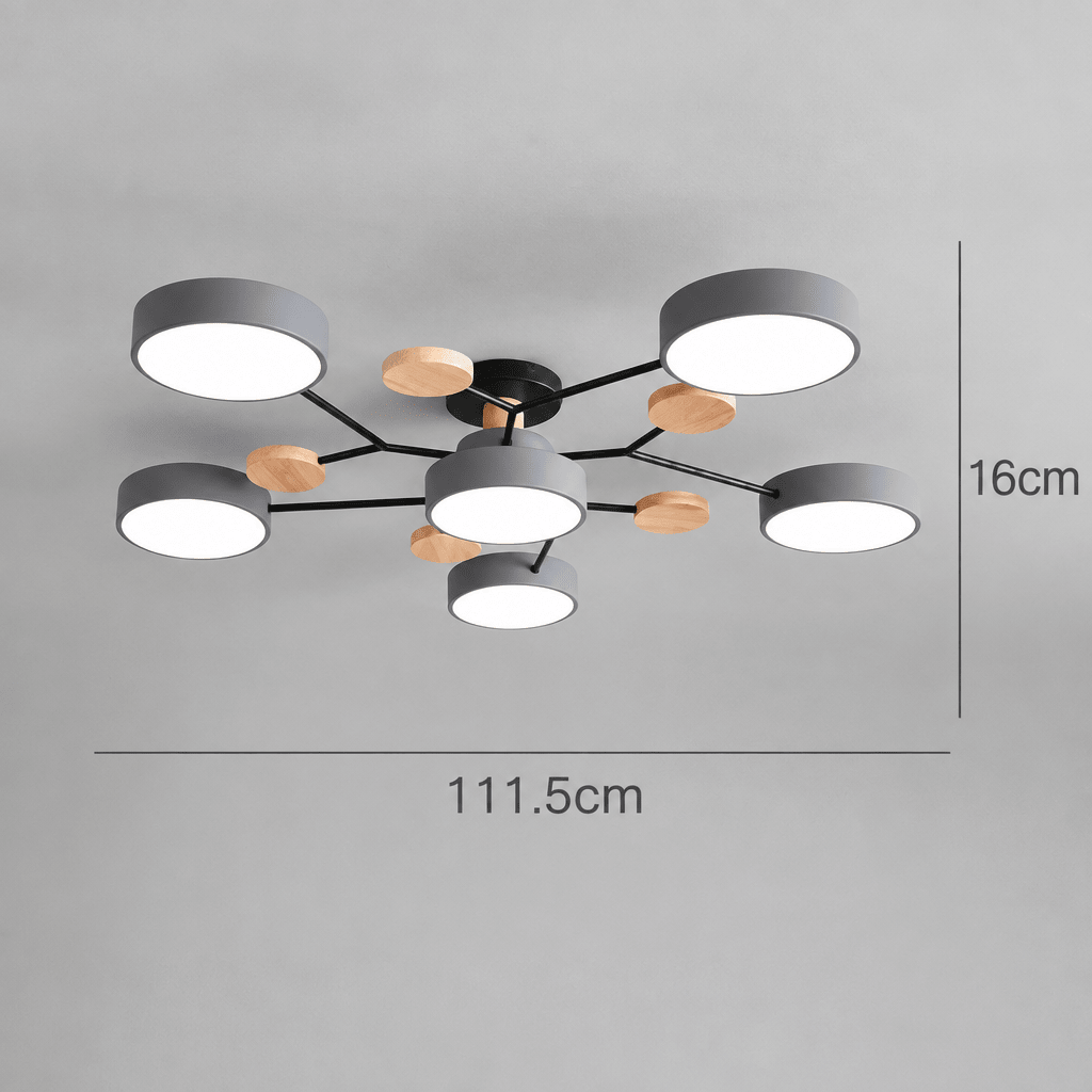 Moderne runde LED-Deckenleuchte mit minimalistischem Design