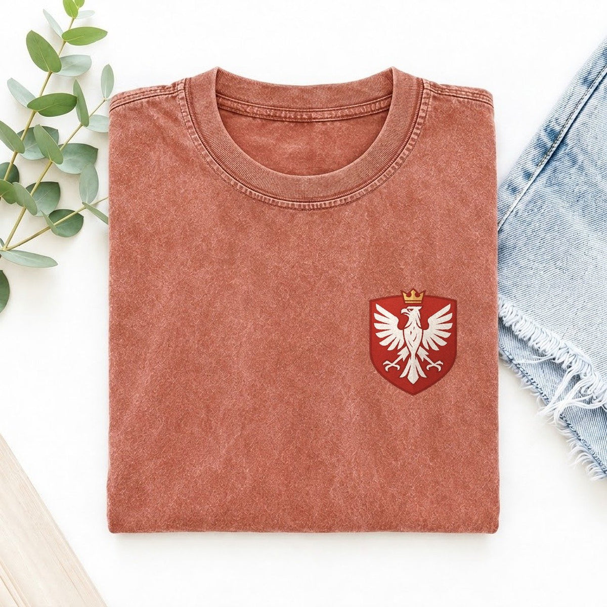 Polen Weißer Adler Left Chest Vintage T-Shirt