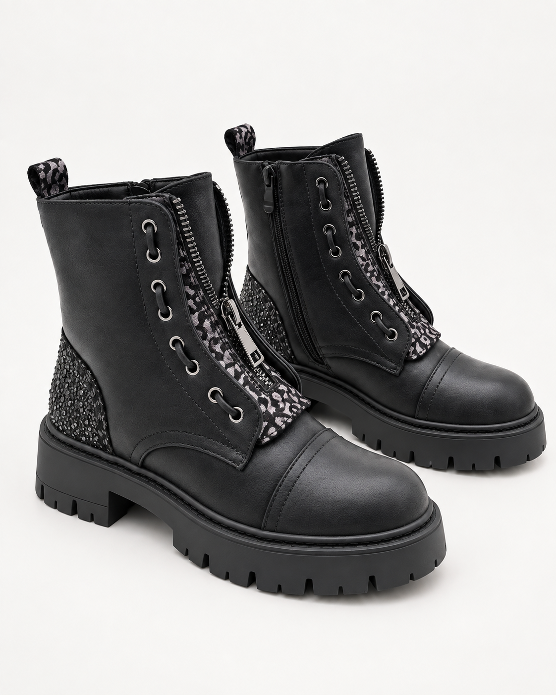 Jada Chunky Schnürstiefel - Schwarz