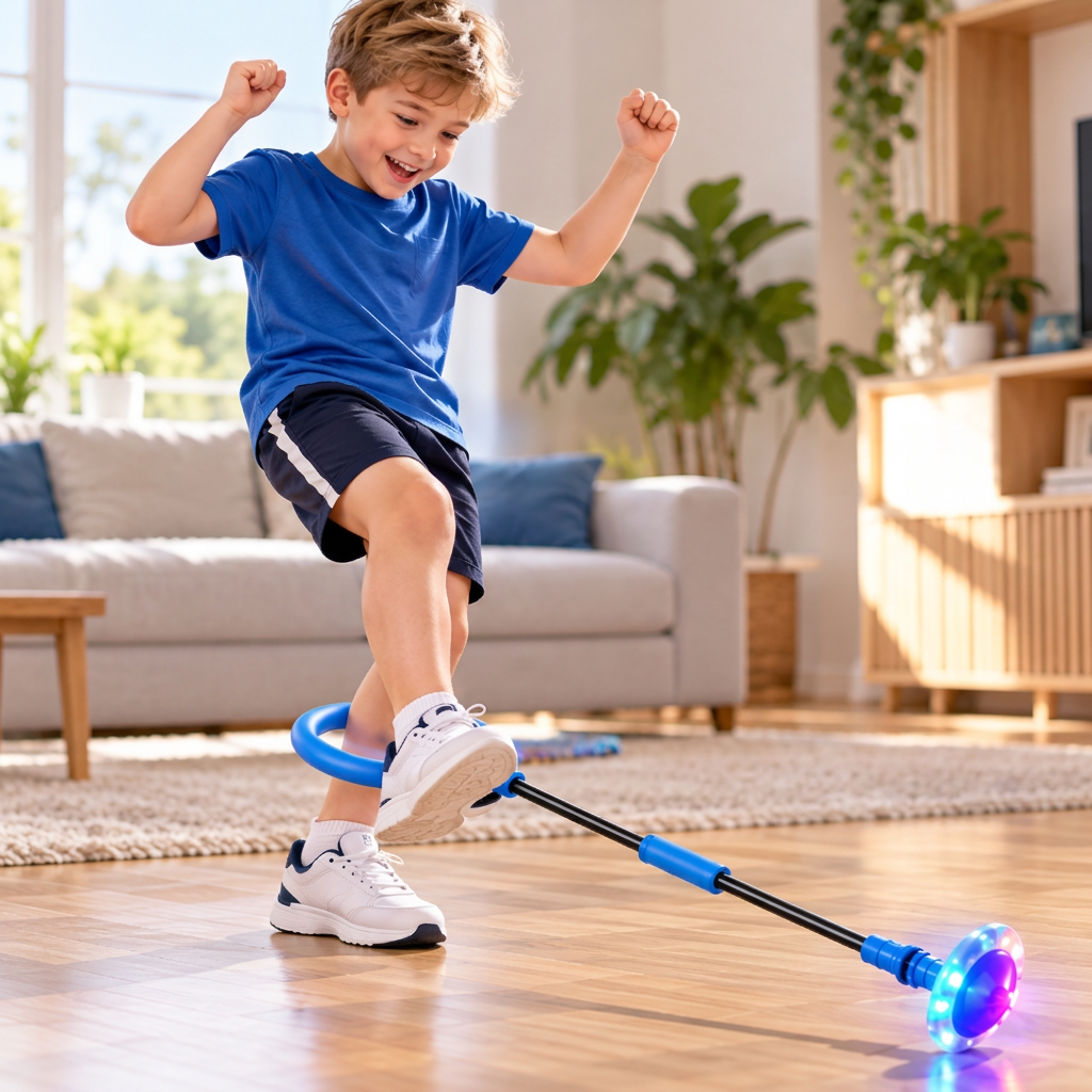 3-in-1 LED Skip Ball mit Sprungzähler und Timer für Kinder