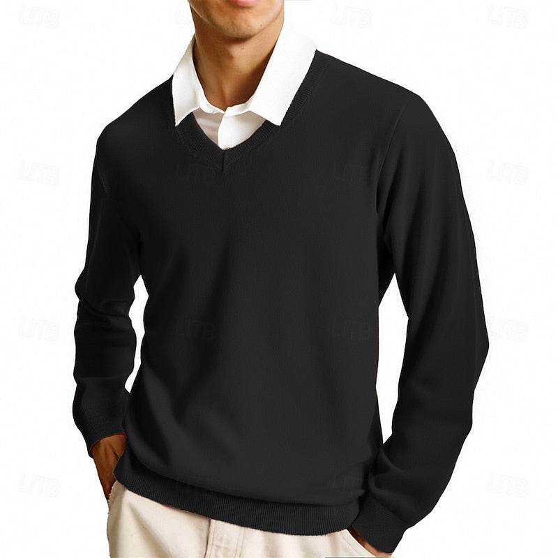 Raffinierter V-Ausschnitt Pullover