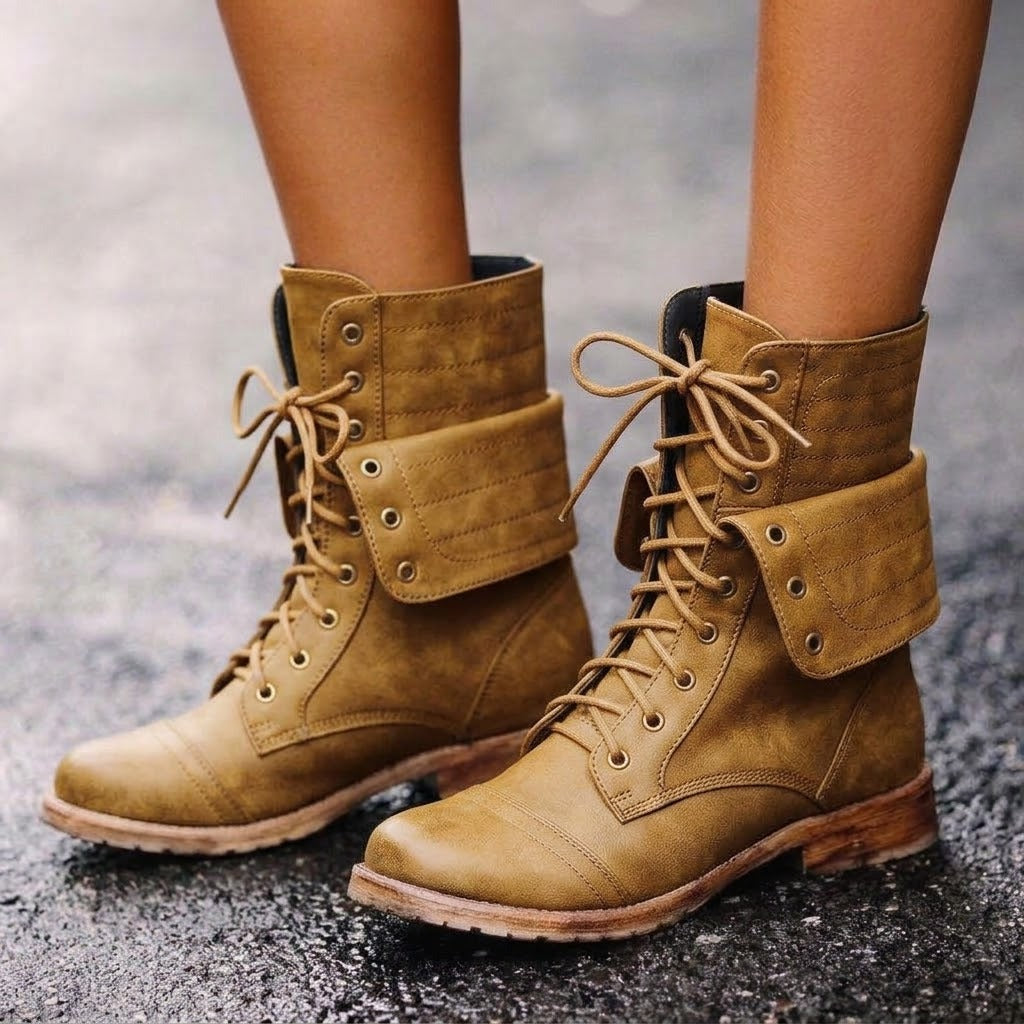 Rowena Damen Vintage Schnürstiefel
