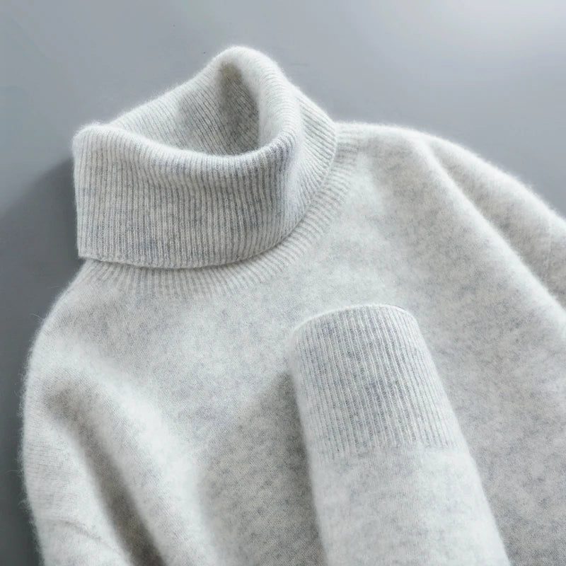Rollkragenpullover aus Merinowolle für Damen