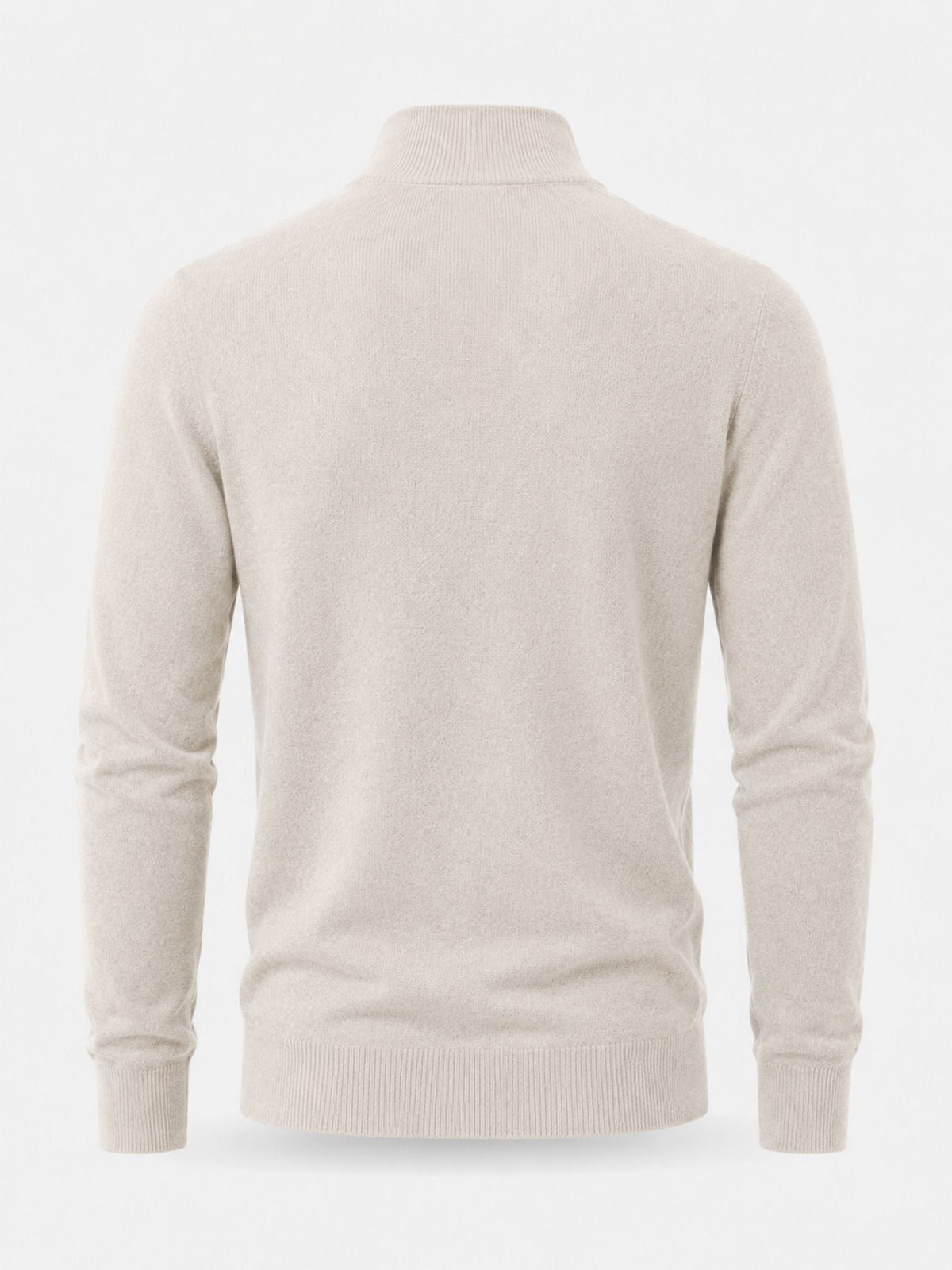Herren-Pullover aus Merinowolle mit V-Ausschnitt und Reißverschluss-Detail