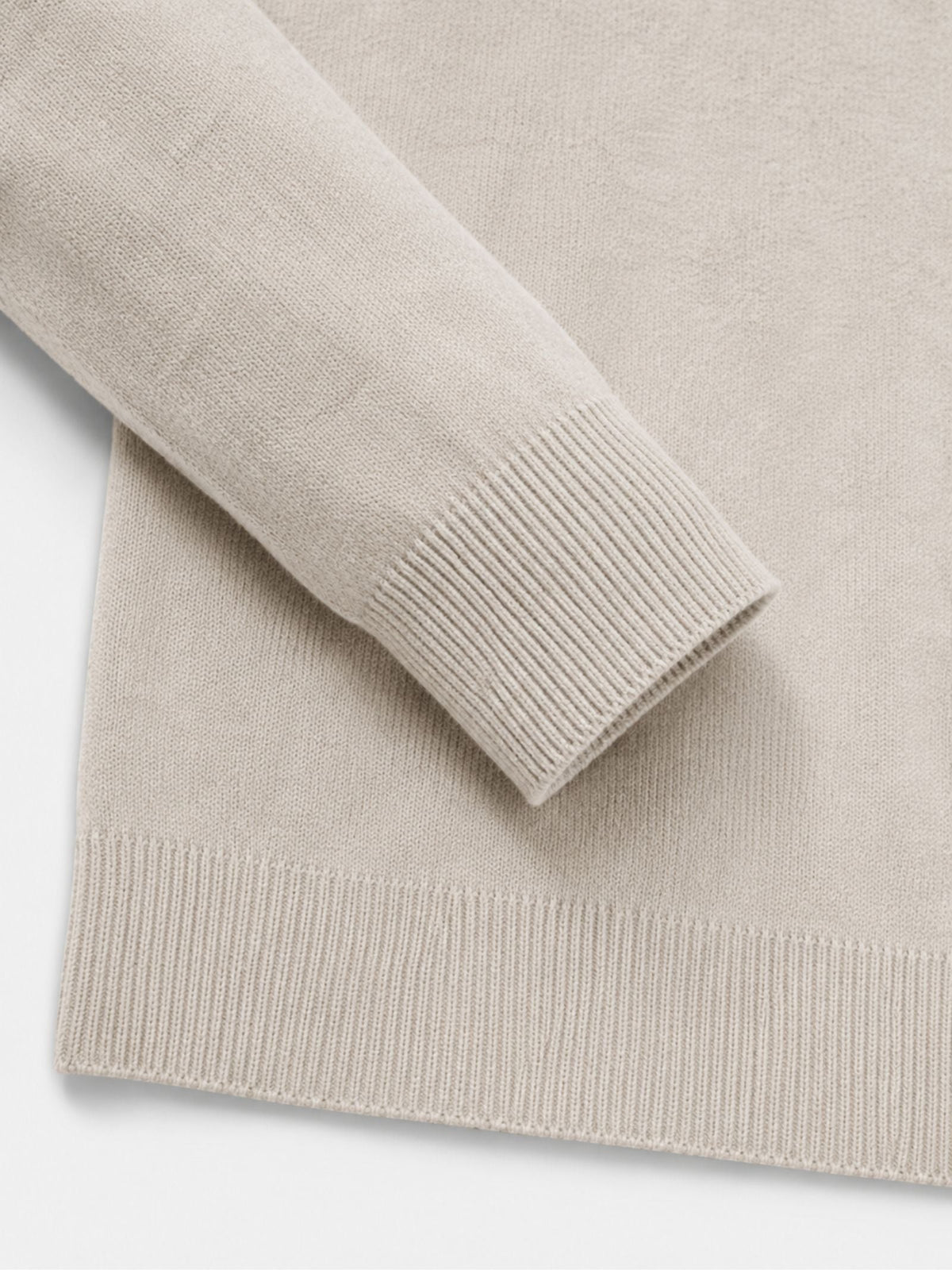 Herren-Pullover aus Merinowolle mit V-Ausschnitt und Reißverschluss-Detail