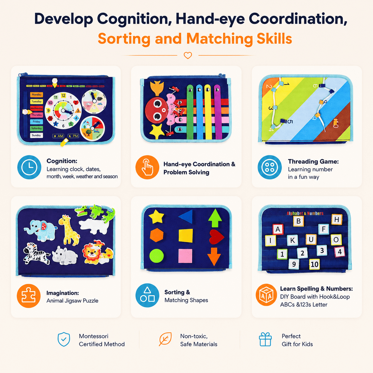 Montessori Busy Board - Verbesserte Edition
