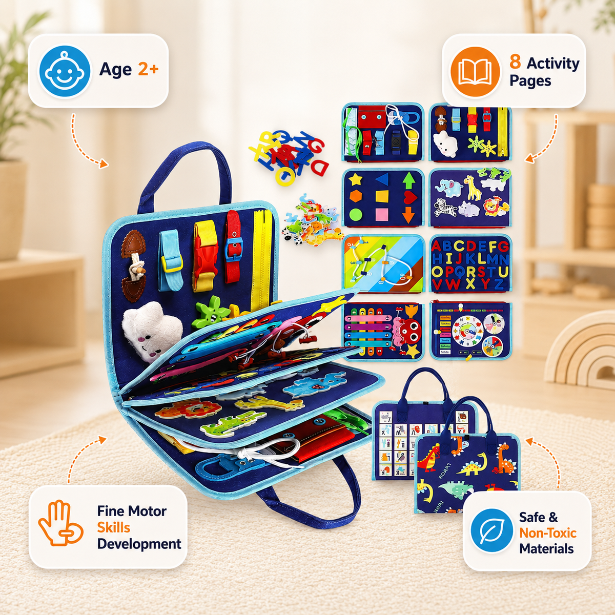 Montessori Busy Board - Verbesserte Edition