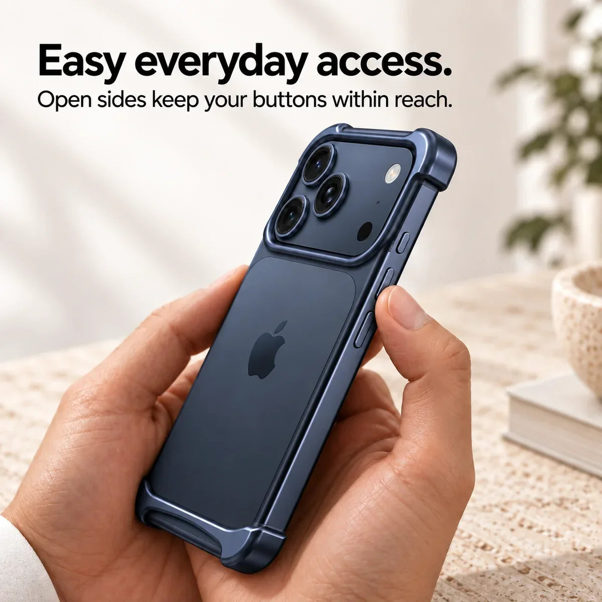Schlanke Aluminium-iPhone-Bumper-Hülle – Stoßfeste Minimalistische Schutzhülle