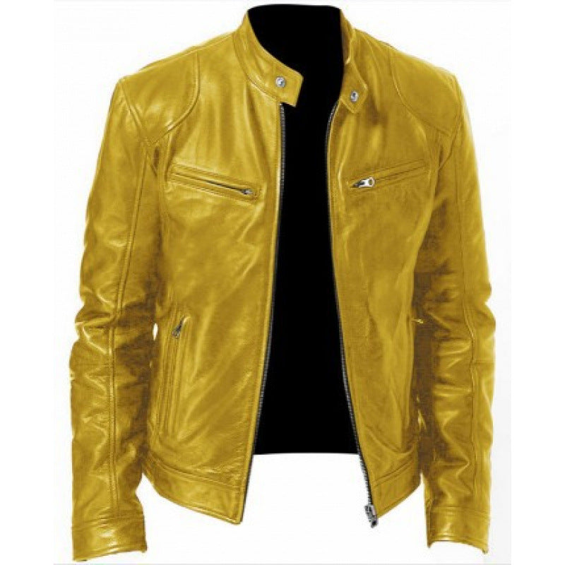 Herren Reißverschluss-Jacke mit Stehkragen und Reißverschlusstaschen