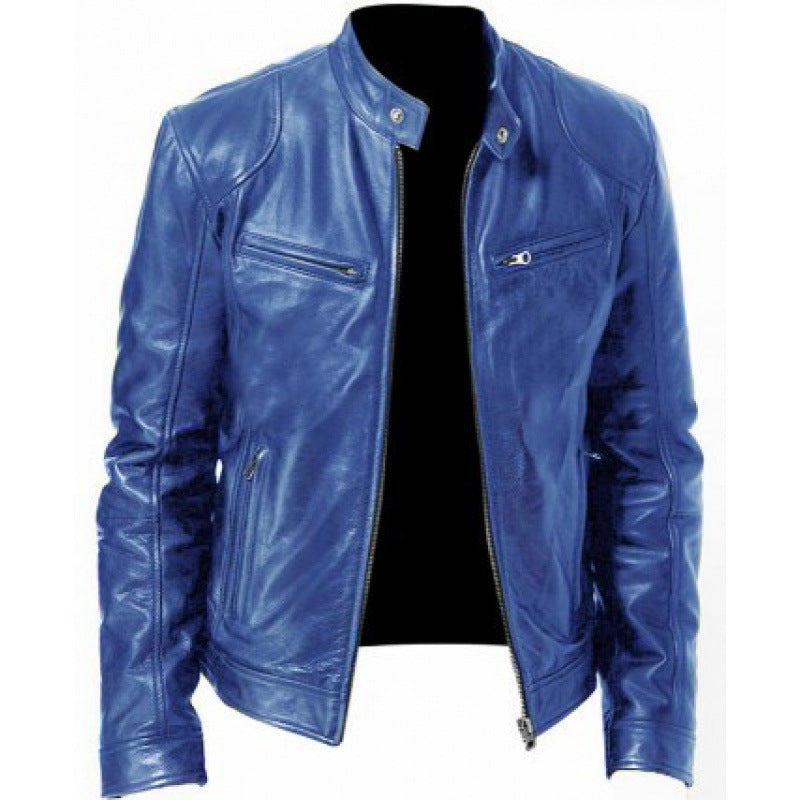Herren Reißverschluss-Jacke mit Stehkragen und Reißverschlusstaschen