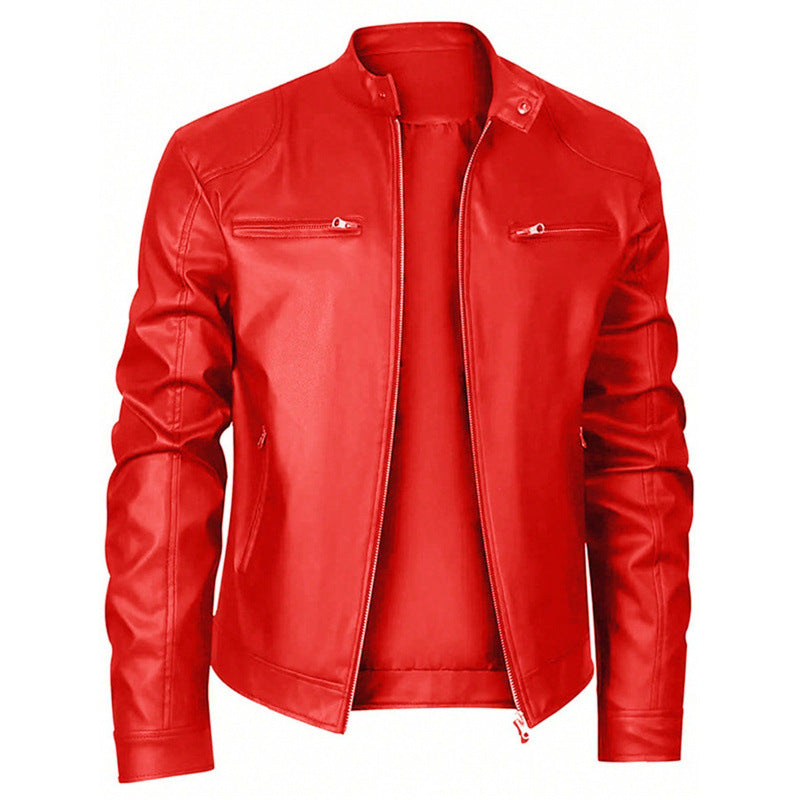 Herren Reißverschluss-Jacke mit Stehkragen und Reißverschlusstaschen