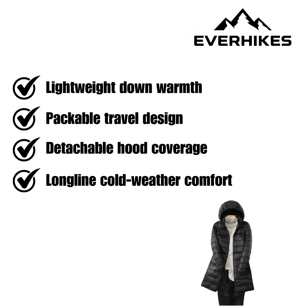Puffer Coat, leichte faltbare Daunenjacke