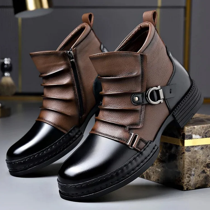 Stiefeletten aus echtem Leder für Herren