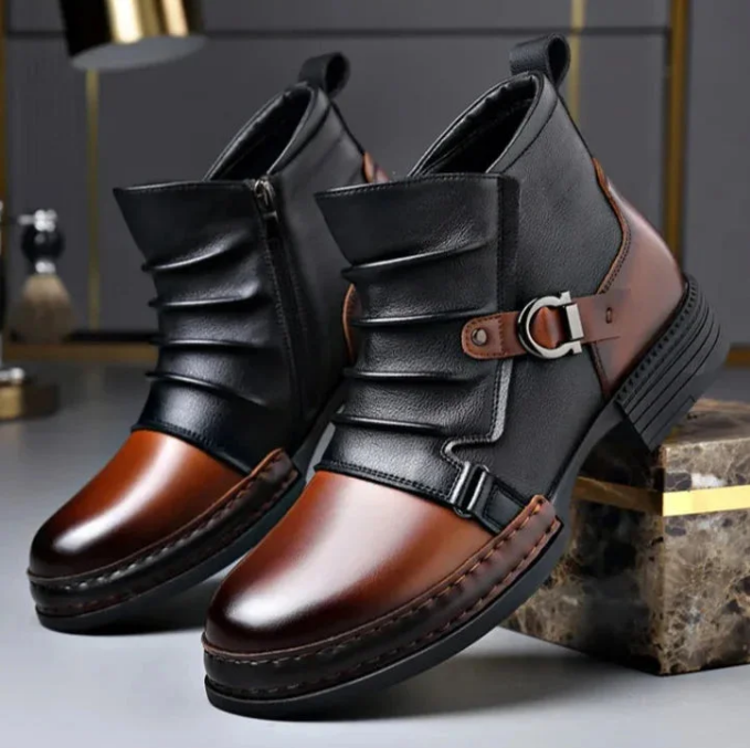 Stiefeletten aus echtem Leder für Herren