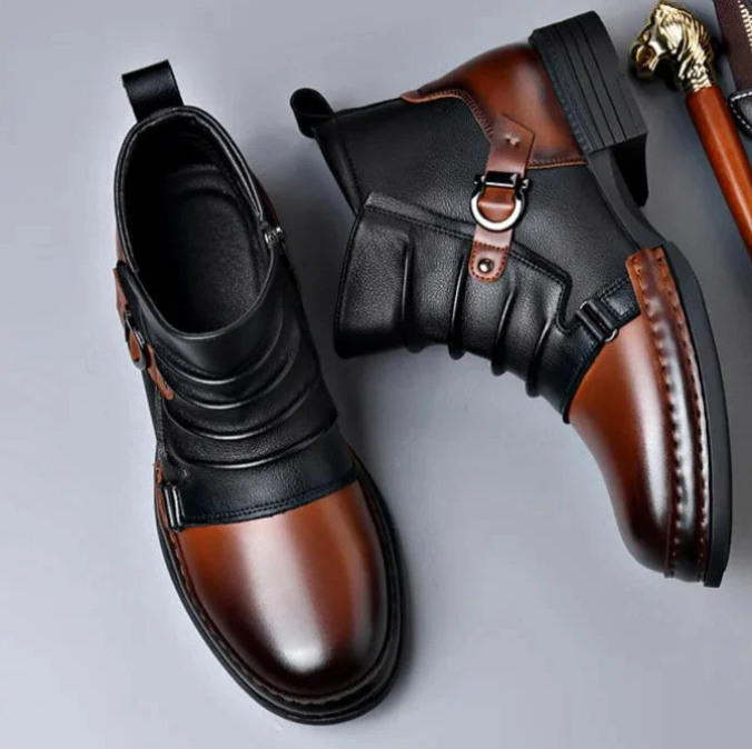 Stiefeletten aus echtem Leder für Herren