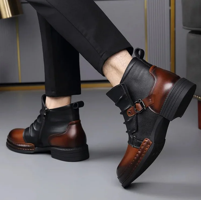 Stiefeletten aus echtem Leder für Herren