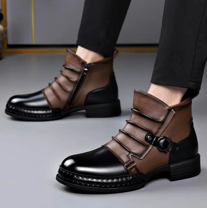 Stiefeletten aus echtem Leder für Herren