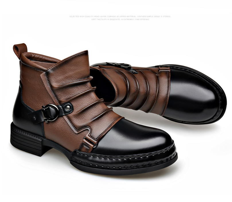 Stiefeletten aus echtem Leder für Herren