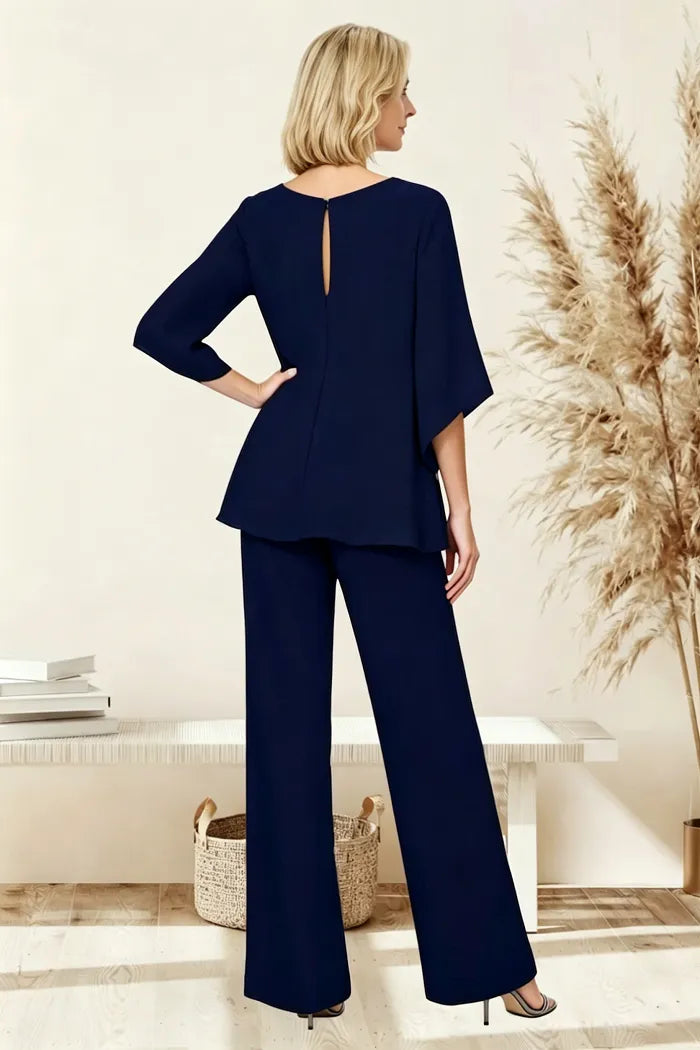 Elegantes Loose-Fit Formelles Hosenanzug-Set