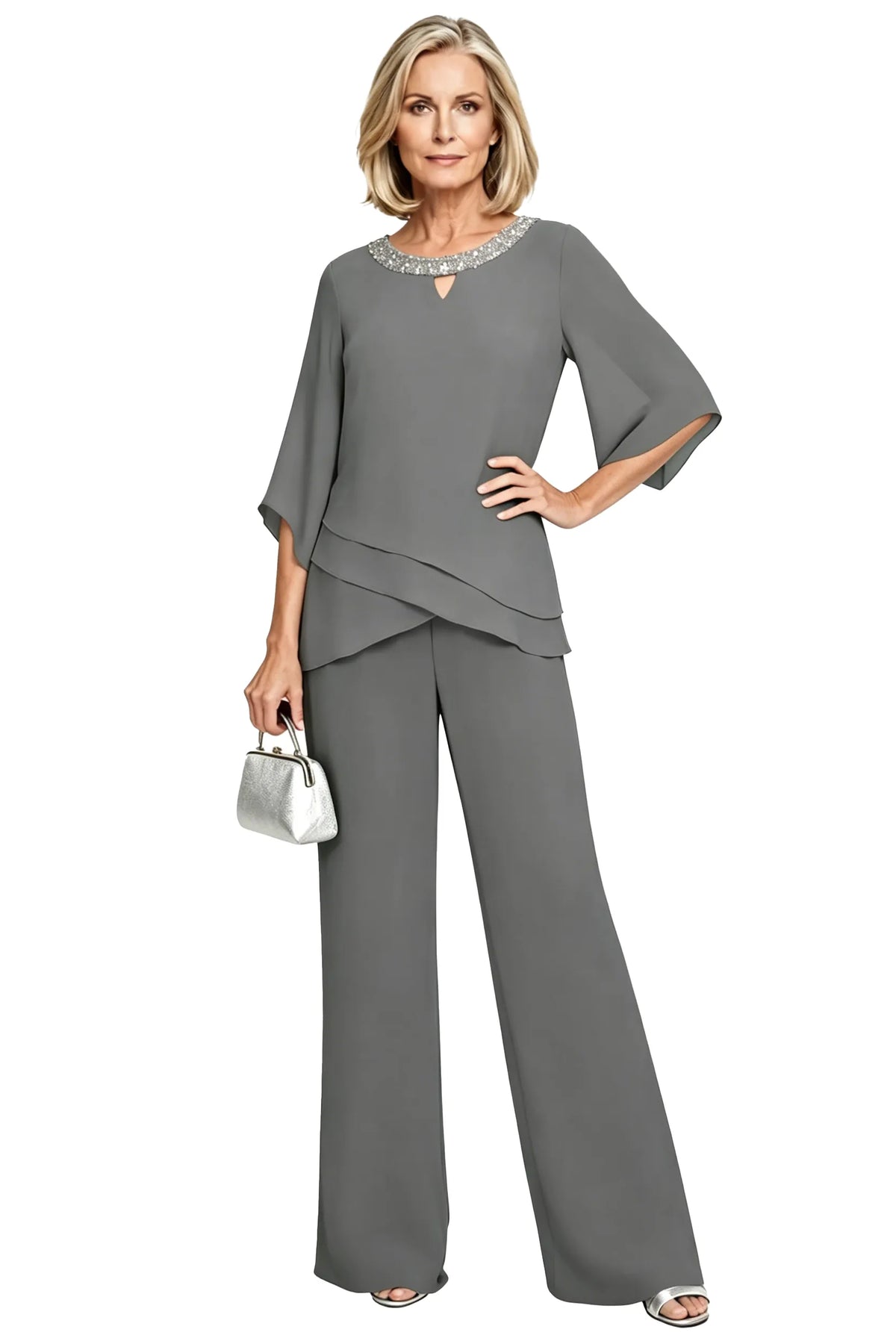 Elegantes Loose-Fit Formelles Hosenanzug-Set