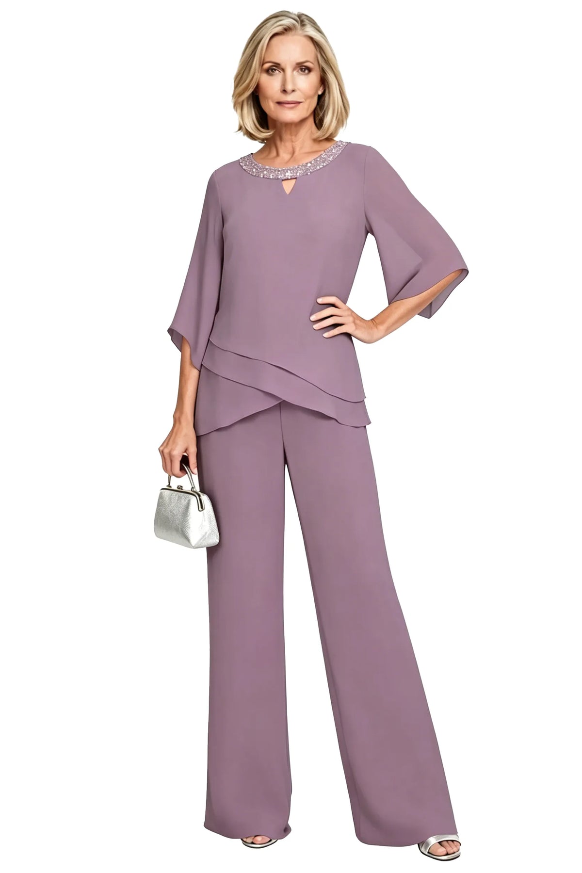 Elegantes Loose-Fit Formelles Hosenanzug-Set