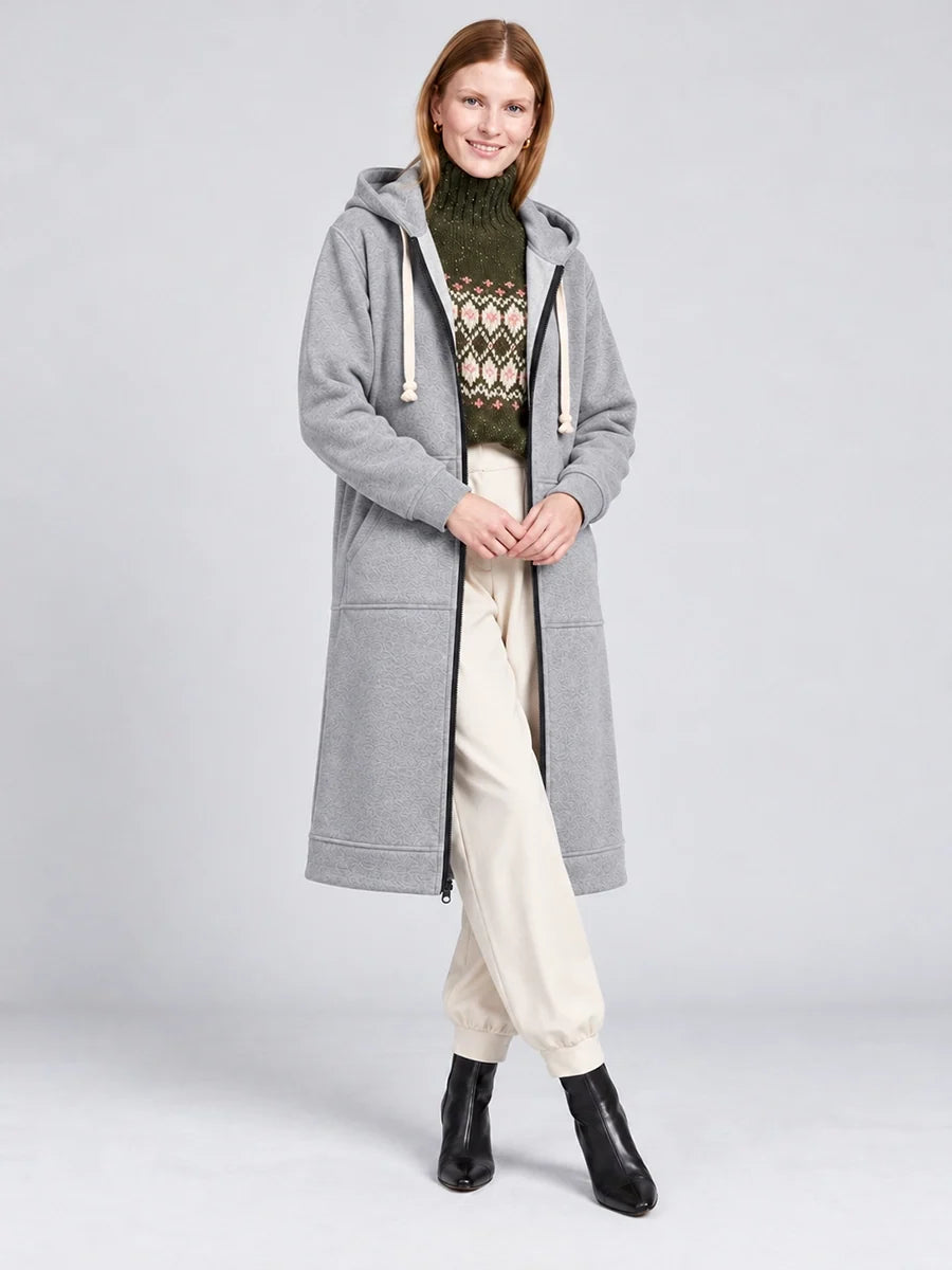 Longline Reißverschluss-Freizeitjacke für Alltags-Layering