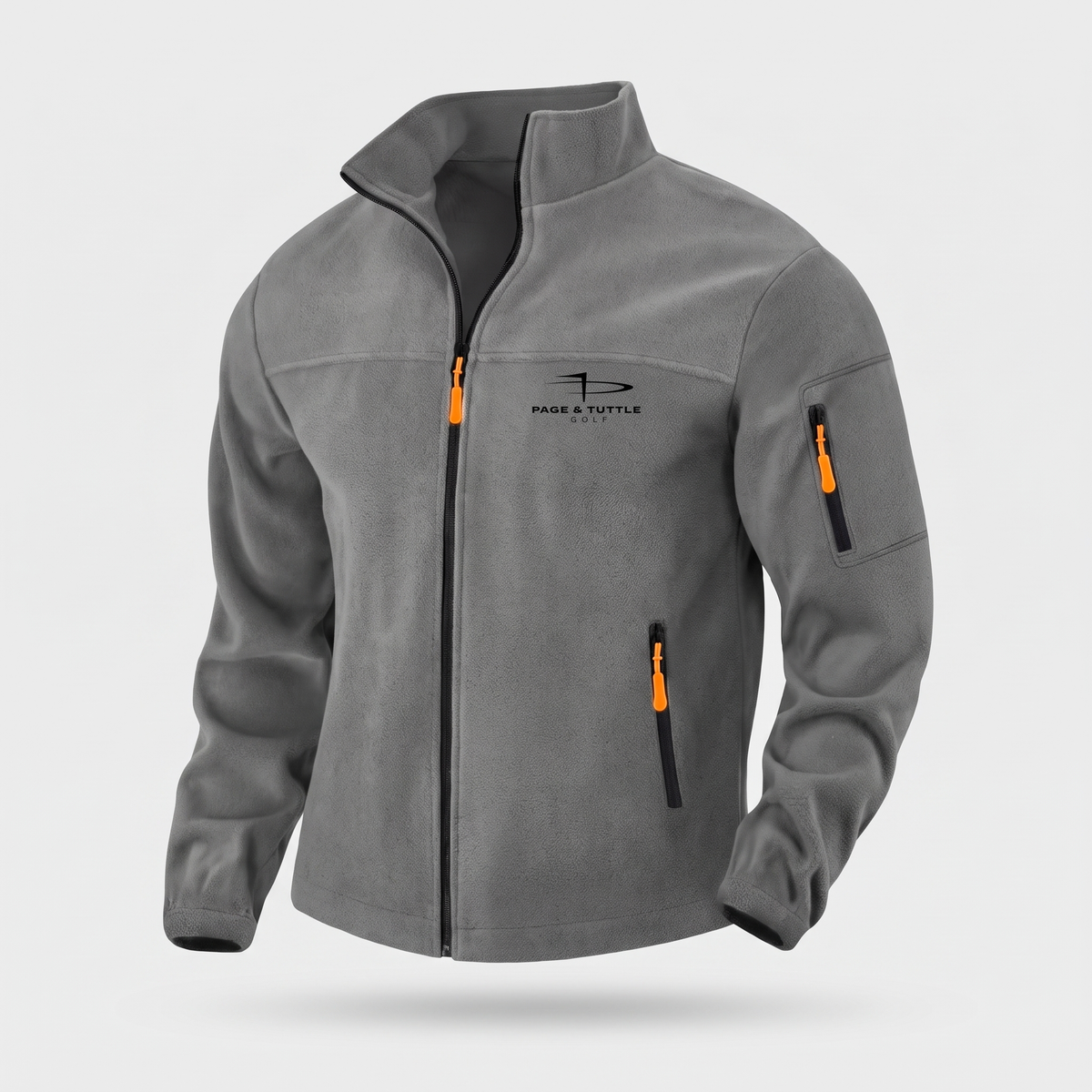 Herren-Fleecejacke - Durchgehender Reißverschluss Stehkragen - Wander- und Hiking-Midlayer