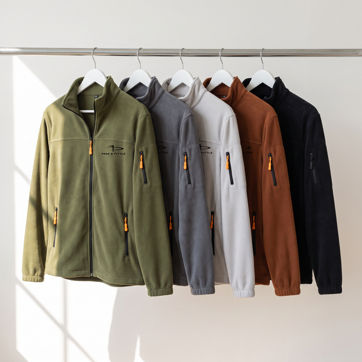 Herren-Fleecejacke - Durchgehender Reißverschluss Stehkragen - Wander- und Hiking-Midlayer