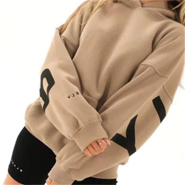 Damen Oversized Hoodie mit Rückenprint und Langarm