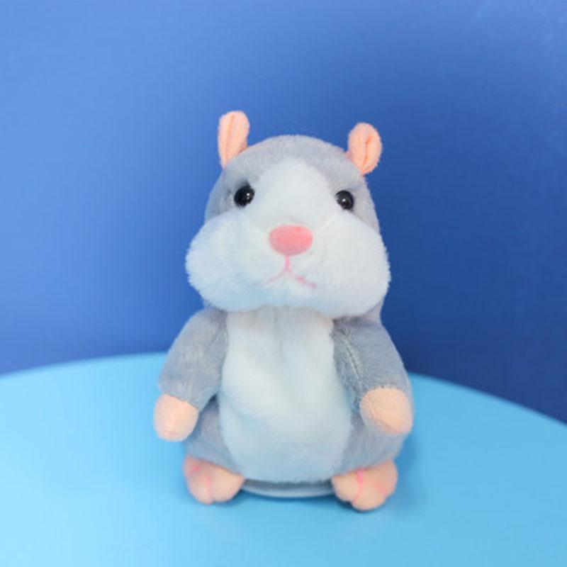 Sprechender Hamster Plüschtier – wiederholt alles, was Sie sagen, automatisches Kopfschütteln, lustiger Spaß für Kinder & Erwachsene