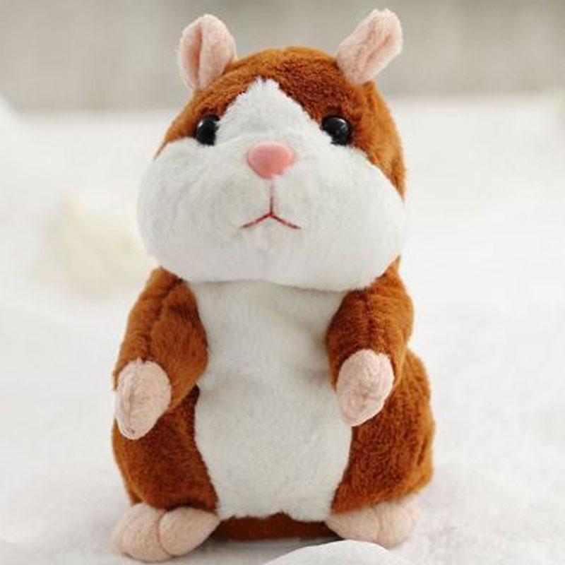 Sprechender Hamster-Plüsch, wiederholt Stimmen und schüttelt den Kopf