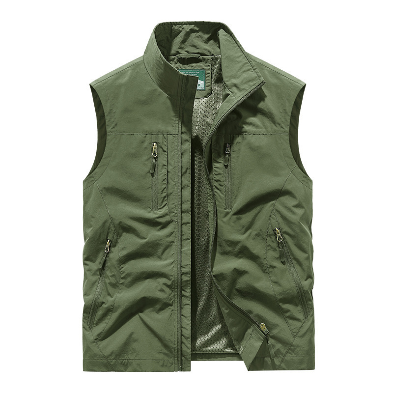 Ärmelloser Oversized Herren-Gilet mit Taschen