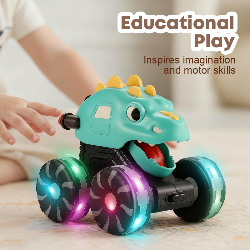 Press & Go Dinosaurier Spielzeugauto mit Lichtern
