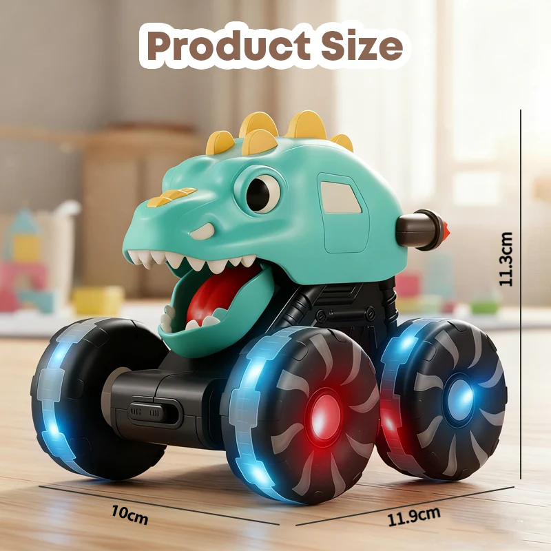 Press & Go Dinosaurier Spielzeugauto mit Lichtern