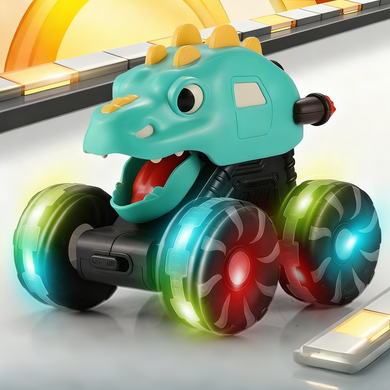 Press & Go Dinosaurier Spielzeugauto mit Lichtern