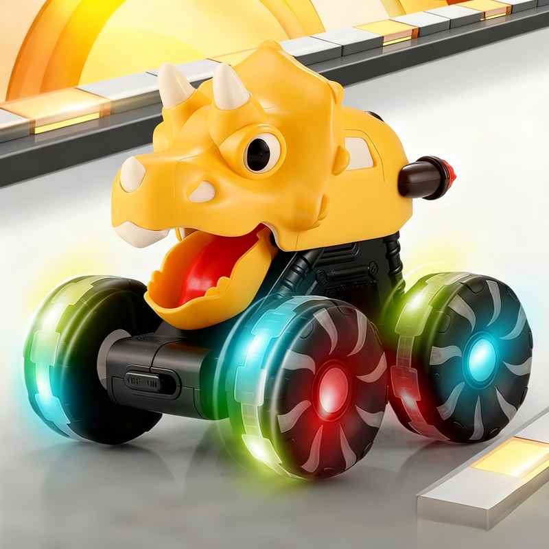 Press & Go Dinosaurier Spielzeugauto mit Lichtern