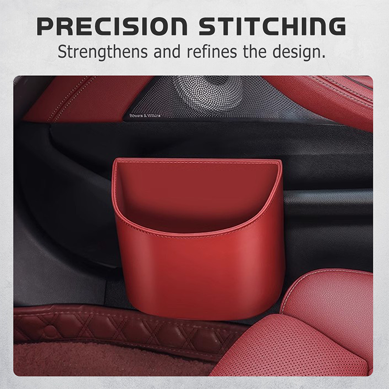 Leder Auto-Tür Getränkehalter – Breite Öffnung, einfacher Zugriff für Getränke & Handy. Clip-on sichere Passform. PU-Leder, robust & stilvoll.