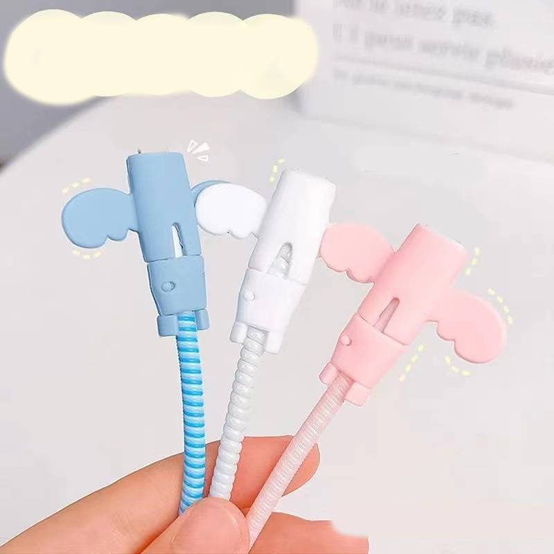 4er-Pack Cartoon-Kabelschutz für Ladekabel – verstärkt den Stecker, verlängert die Lebensdauer & verleiht süßen Charme – perfekt für Handy, Tablet und tägliches Laden