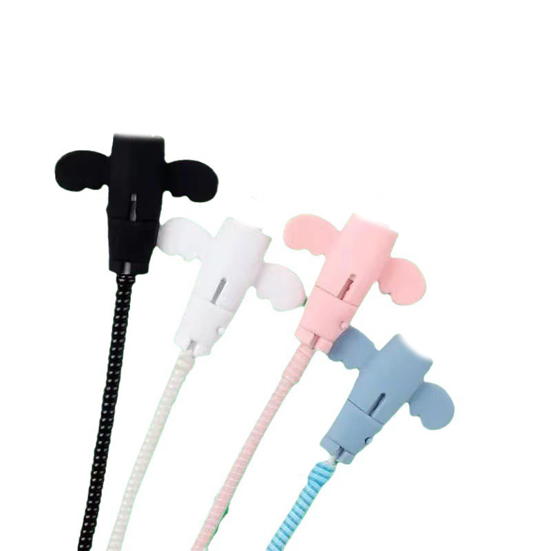 4er-Pack Cartoon-Kabelschutz für Ladekabel – verstärkt den Stecker, verlängert die Lebensdauer & verleiht süßen Charme – perfekt für Handy, Tablet und tägliches Laden