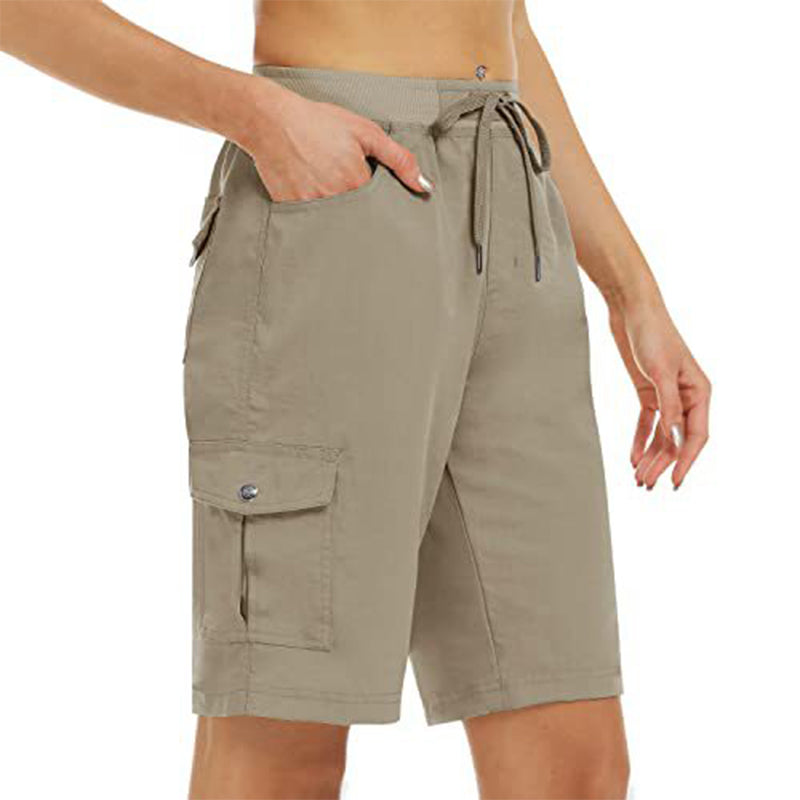 Damen Schnelltrocknende Cargo-Shorts mit Taschen